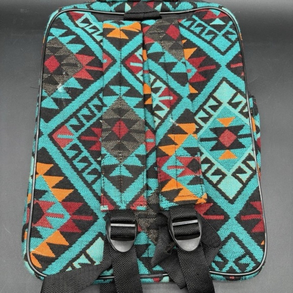 El Paso Saddle Blanket Co Southwestern Navajo Print Backpack 70% Acrylic - Picture 8 of 16